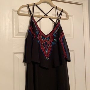 Black Tribal Maxi Dress
